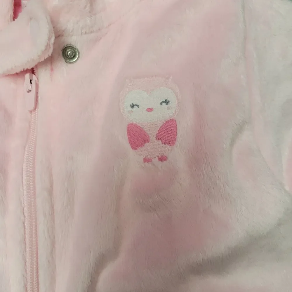 Carter's Girls Baby Fleece Bunting Winter Zip up snow suit sz 3 mths Pink